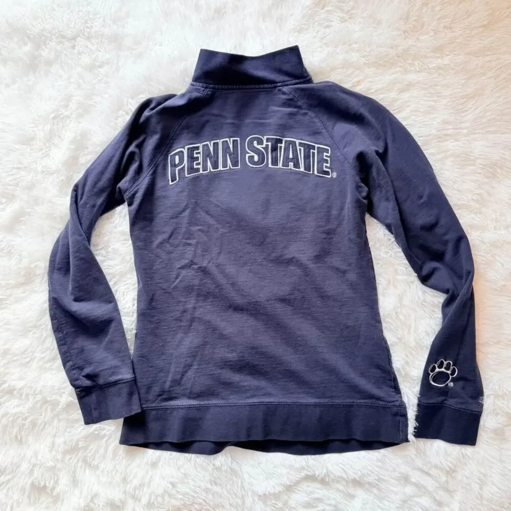 Penn State Quarter Zip Pullover Navy Blue Athletic Sweatshirt Women’s Small - Picture 4 of 8